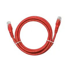 Patch Cord - Cat.5E UTP LSZH - 1m - Vermelho - Kit com 5 Unidades