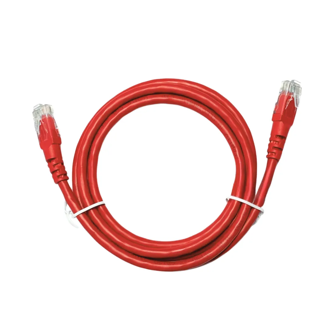 Patch Cord UTP - CM - Cat.6 - 1,5m - Vermelho - Kit com 5 Unidades