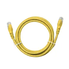 Patch Cord UTP - CM - Cat. 6 - 2,5m - Amarelo - Kit com 5 Unidades