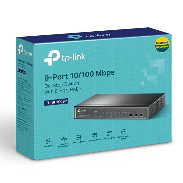 Switch TLSF1009P Fast Ethernet 9P - 8P PoE - TP Link