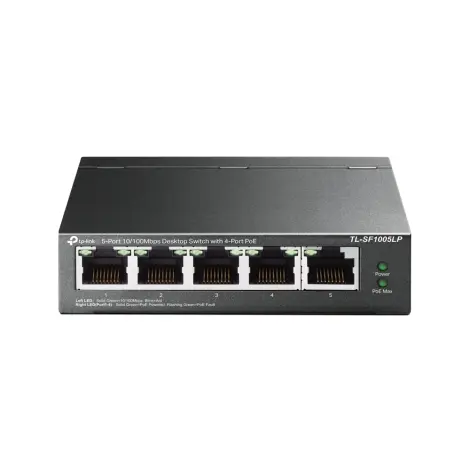 Switch Fast Ethernet de Mesa de 5 Portas com 4 Portas PoE - TP Link