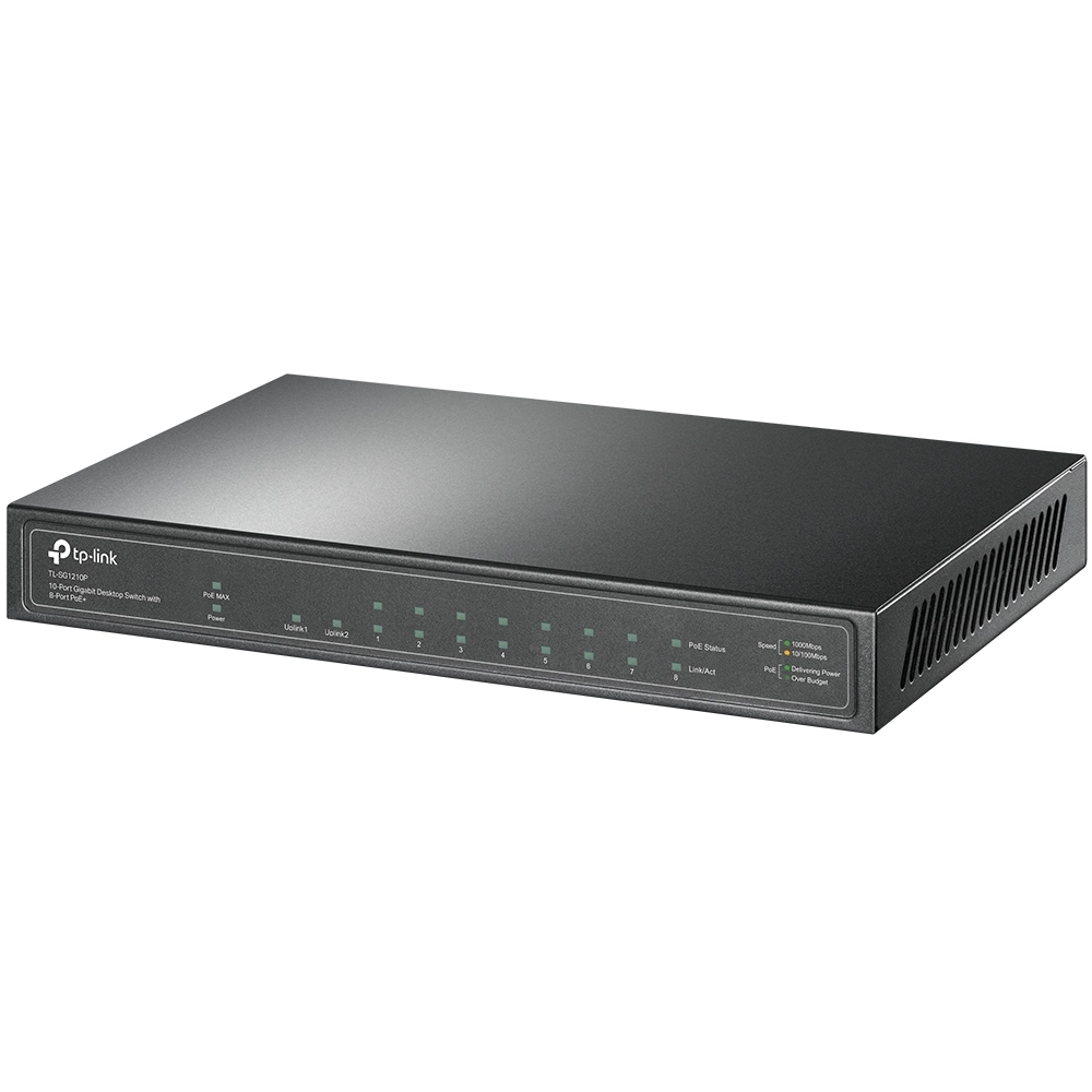 Switch De Mesa Gigabit TP Link - TLSG1210P 10P c/8P POE - TP Link