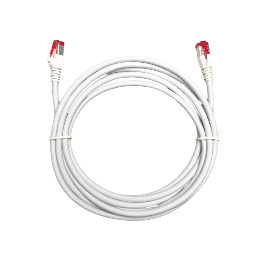 Patch Cord - S/FTP Cat. 6A - Blindado - LSZH - R&M - 10m - Cinza - Kit com 5 Unidades