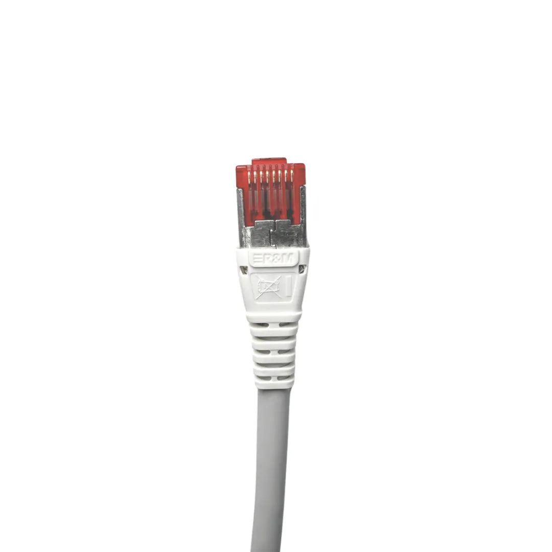 Patch Cord - S/FTP Cat. 6A - Blindado - LSZH - R&M - 10m - Cinza - Kit com 5 Unidades