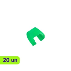 Clip Color - Coding p/ Patch Cord - RJ45 - R&M - Verde - Kit com 20 Unidades