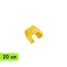 Clip Color - Coding p/ Patch Cord - RJ45 - R&M - Amarelo - Kit com 20 Unidades