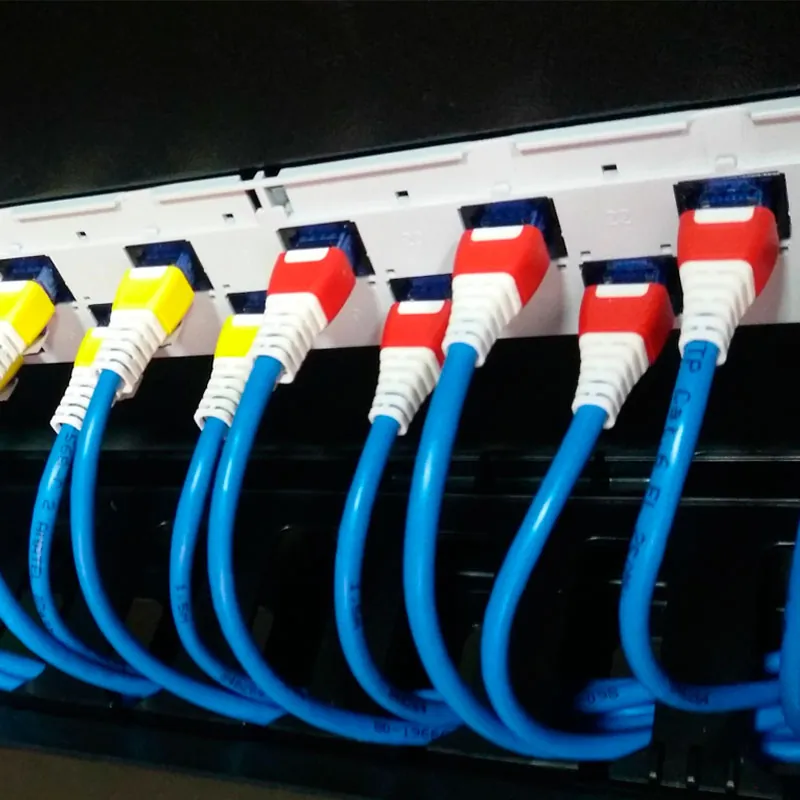 Clip Color - Coding p/ Patch Cord - RJ45 - R&M - Vermelho - Kit com 20 Unidades