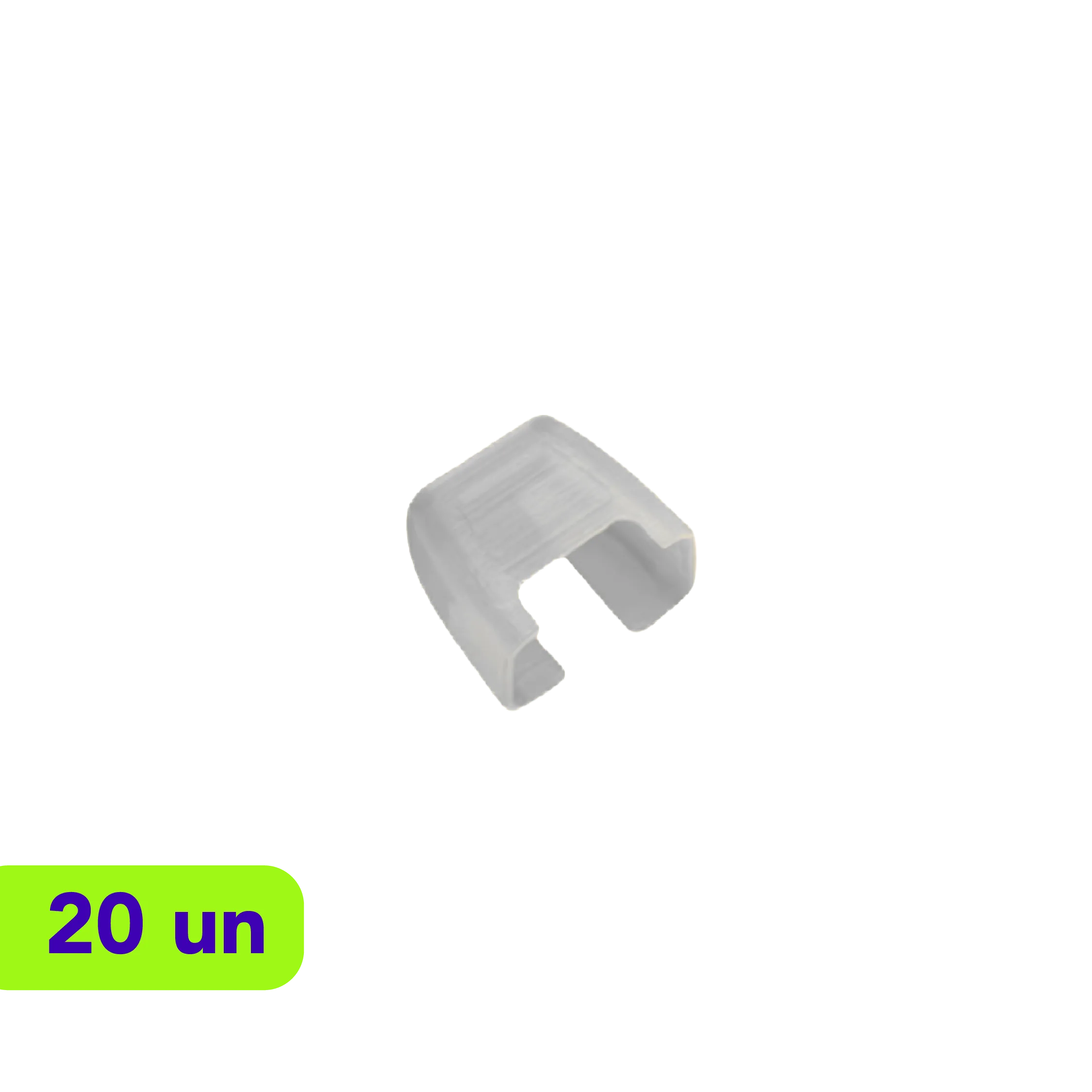 Clip Color - Coding p/ Patch Cord - RJ45 - R&M - Cinza - Kit com 20 Unidades