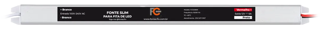 Fonte Slim 12V 05A - 60W - FC1205SN - FC