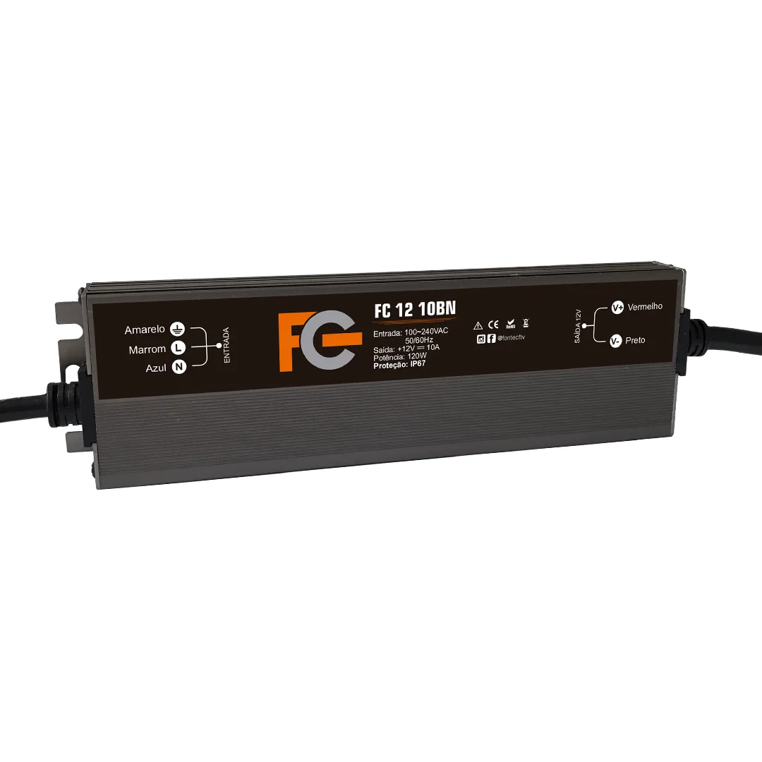 Fonte Blindada - 12V 10A - 120W - FC1210BN - FC
