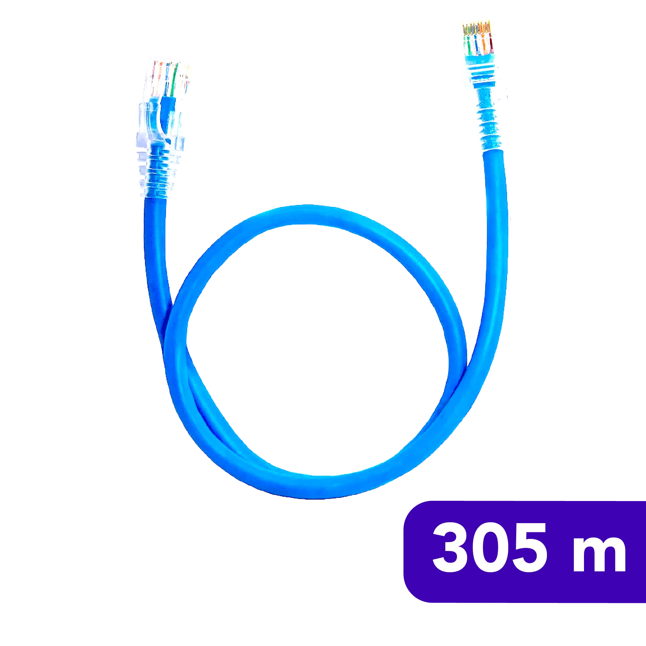 Cabo de Rede - CFTV Categoria 5E - EDF - 305m - Azul Claro