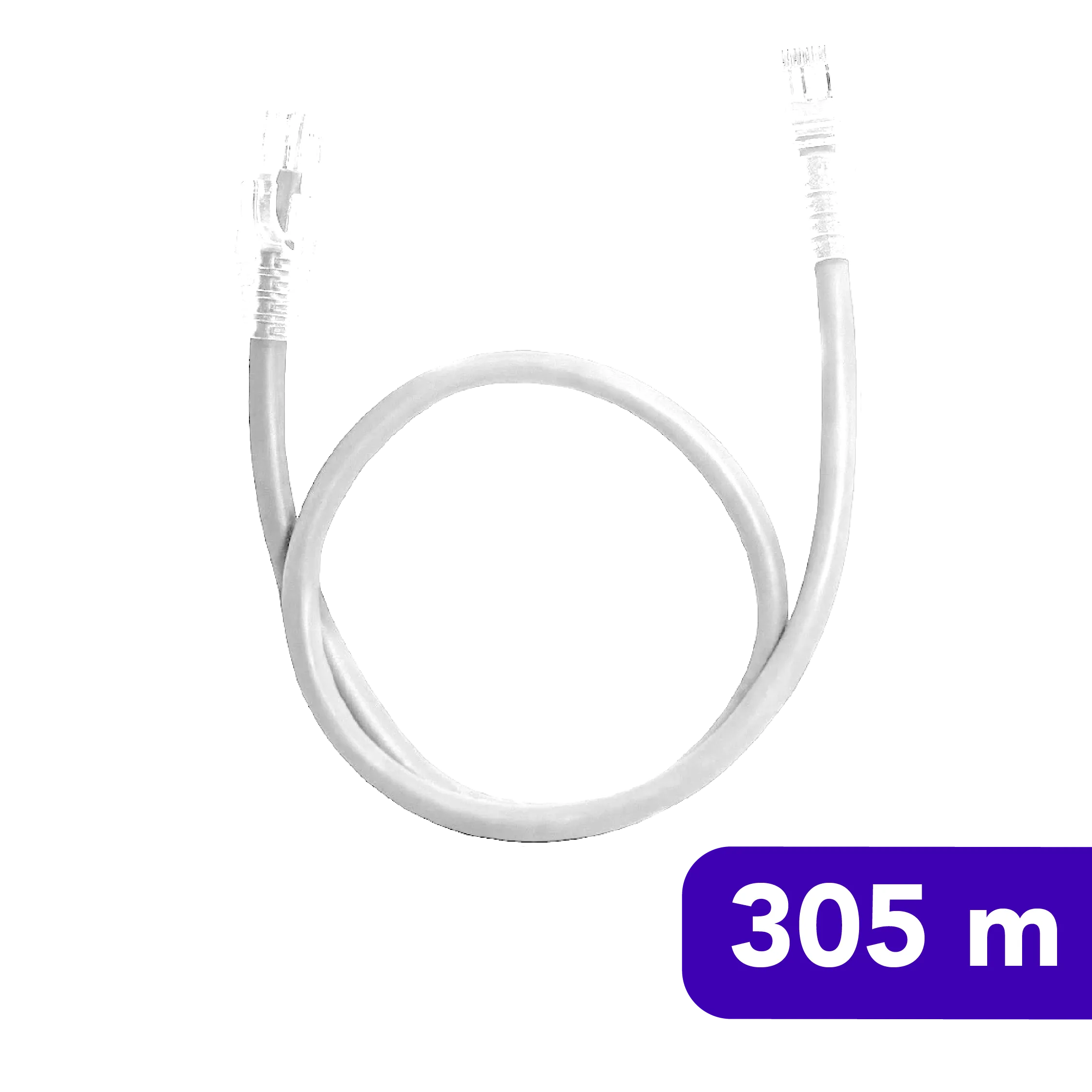 Cabo de Rede - CFTV Categoria 5E - EDF - 305m - Branco