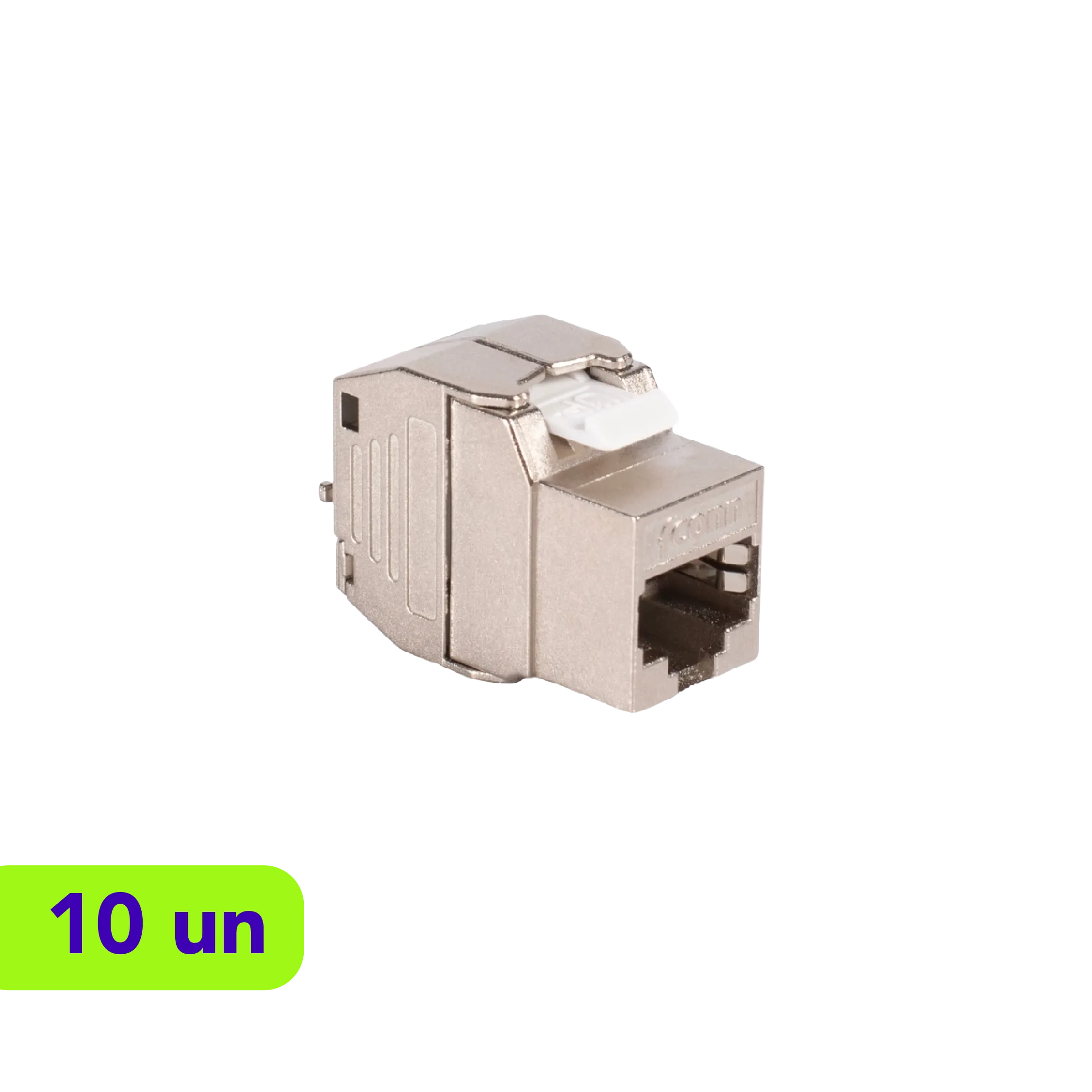  Conector Keystone FTP Cat. 6 Blindado - Fconn - Kit com 10 Unidades