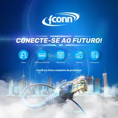 Patch Cord - Slim - UTP - CMX - Cat.6 - Fconn - 1,5m - Cinza - Kit com 5 Unidades