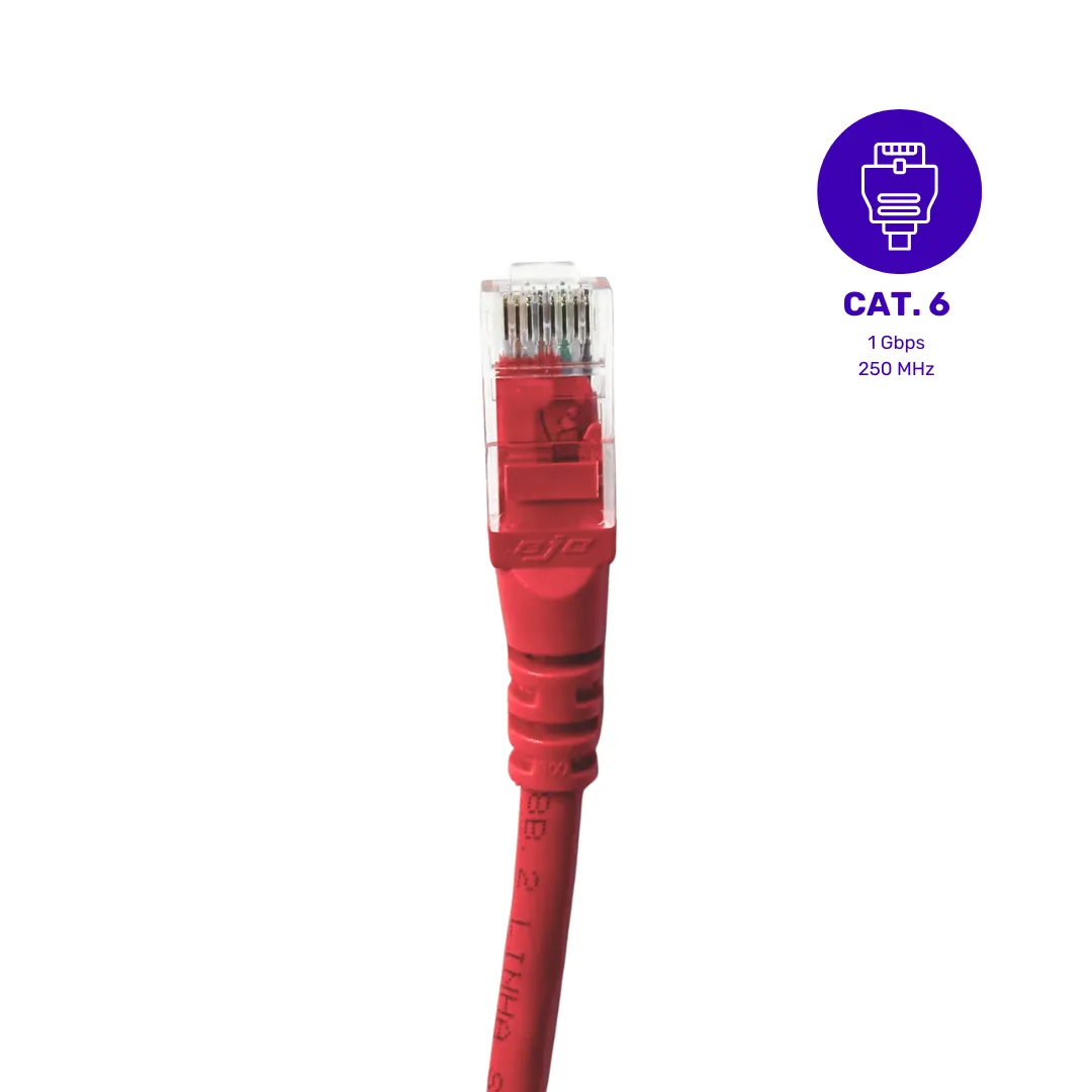 Patch Cord U/UTP Cat6 - CM - 2,5m - Vermelho