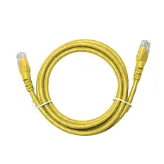 Patch Cord UTP - Cat. 6 - LSZH - 2,5 m - Amarelo - Kit com 5 Unidades