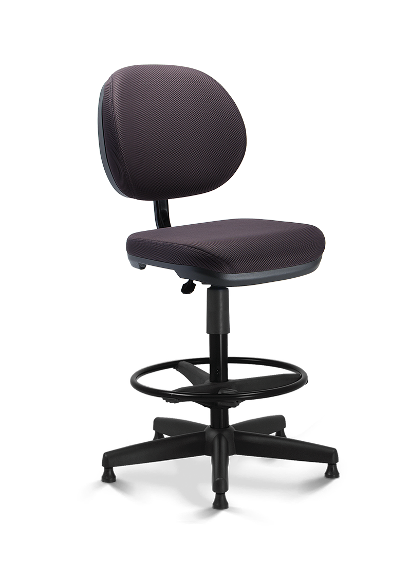 Cavaletti Stilo - Executiva Stool / Suporte do Encosto L2048 / Base em Aço com Capa e Aro