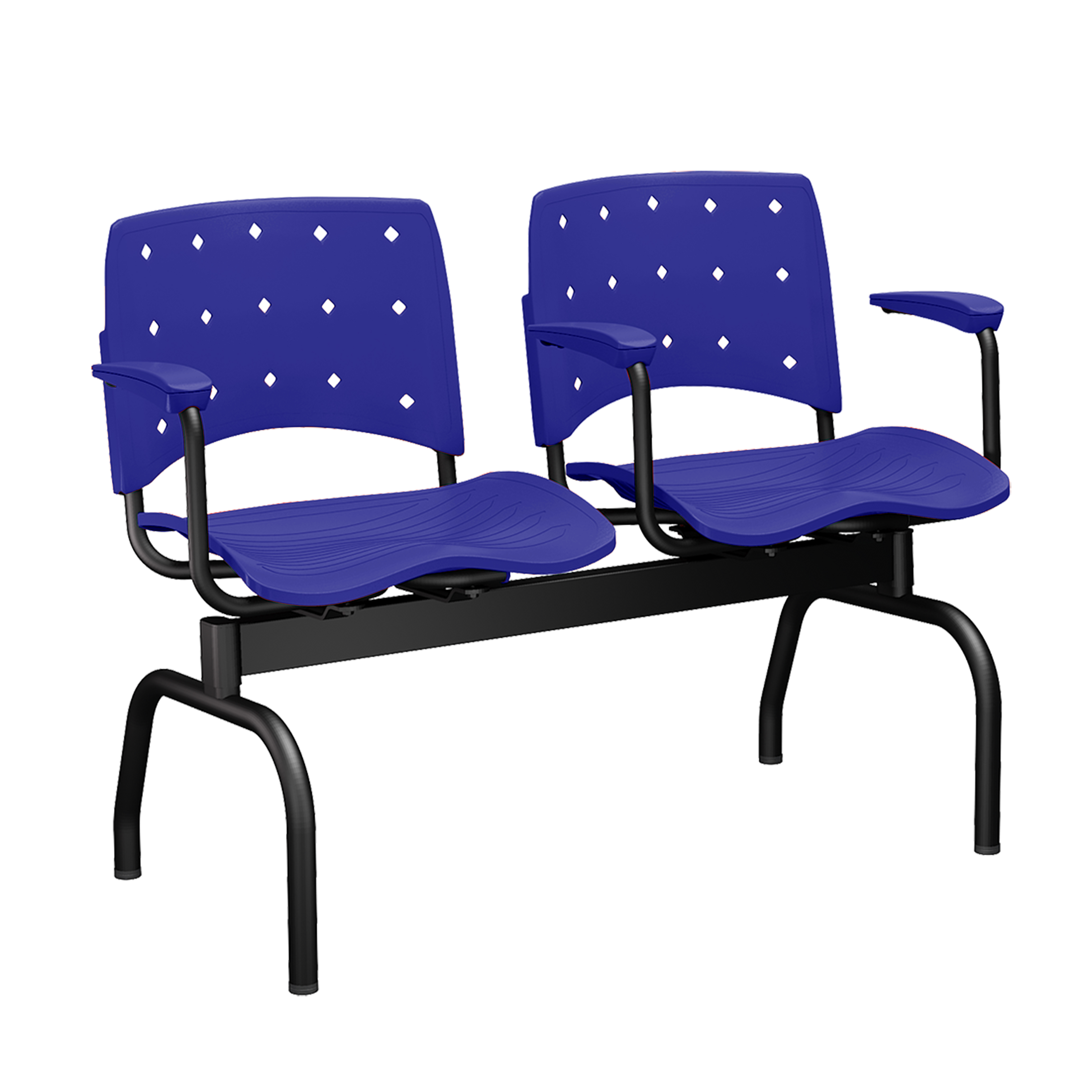 Longarina Ergoplax 2 Lugares com Braço