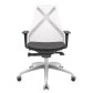 Bix Presidente Tela Branca / Rodízios PU 55mm / Bases/Estruturas Alumínio / Mecanismos Autocompensador / Apoios de braço Regulável