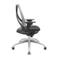 Bix Presidente Tela Cinza / Rodízios PU 55mm / Bases/Estruturas Alumínio / Mecanismos Autocompensador / Apoios de braço / Regulável