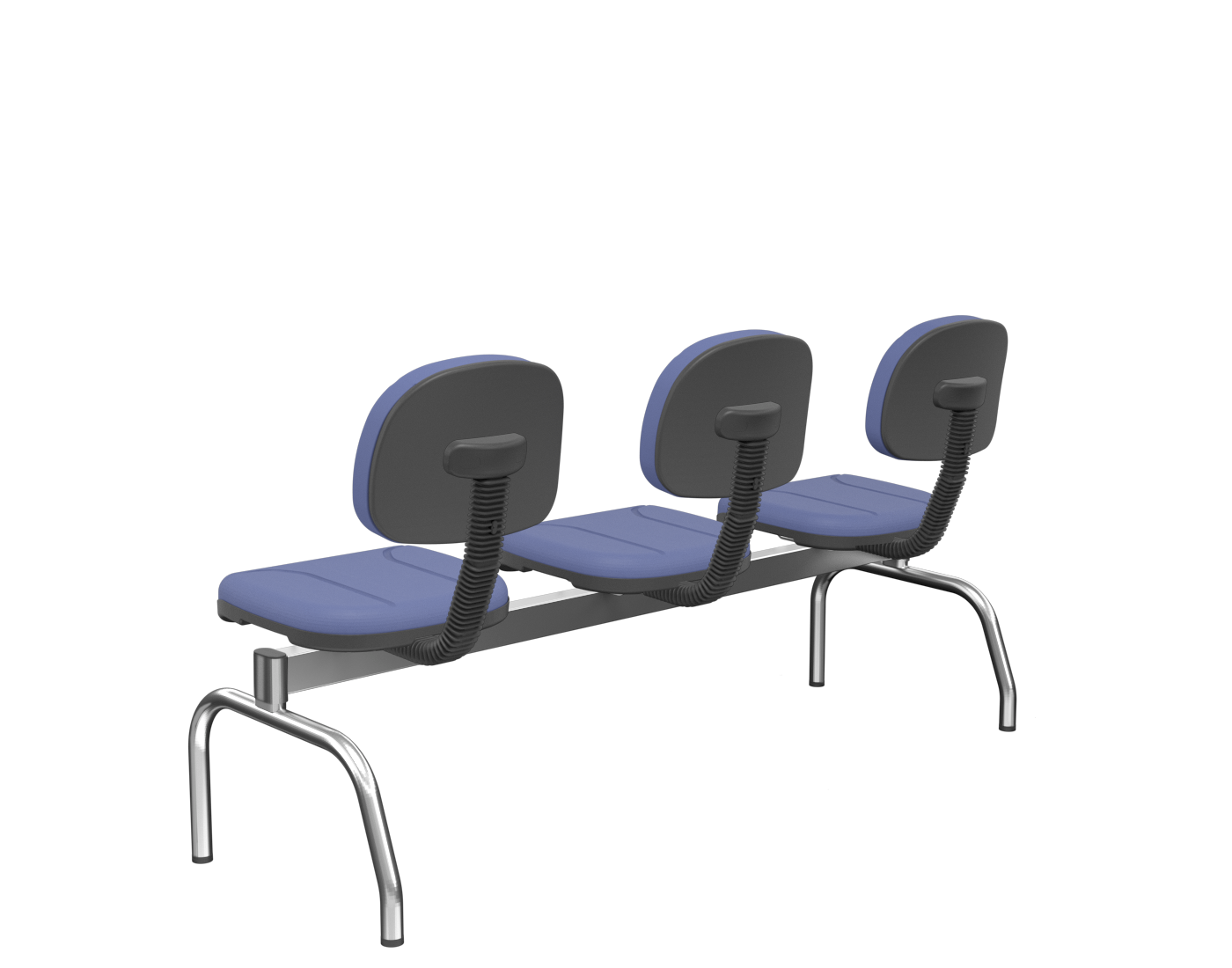 Cadeira Operativa Longarina Secretária 3 lugares PLAXMETAL