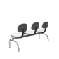 Cadeira Operativa Longarina Secretária 3 lugares PLAXMETAL