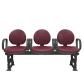 Cadeira Operativa Longarina Executiva 3 lugares PLAXMETAL