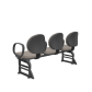 Cadeira Operativa Longarina Executiva 3 lugares PLAXMETAL