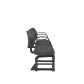 Cadeira Operativa Longarina Executiva 3 lugares PLAXMETAL
