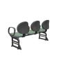 Cadeira Operativa Longarina Executiva 3 lugares PLAXMETAL