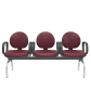 Cadeira Operativa Longarina Executiva 3 lugares PLAXMETAL