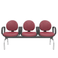 Cadeira Operativa Longarina Executiva 3 lugares PLAXMETAL