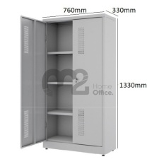 Armário de Aço - RAA408SF - 2 portas com fechadura - 1330 x 760 x 330mm - Com 02 prateleiras móveis e 01 fixa