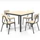 Conjunto mesa Infantil 80x80 c/ 4 cadeiras (1-5 anos)