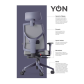 cavaletti yon - Giratória / Tela Velo / Syncron / Braços MC / Base UP / Vermelho Aurora