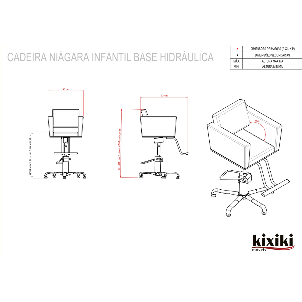 Cadeira Niágara Infantil KIXIKI
