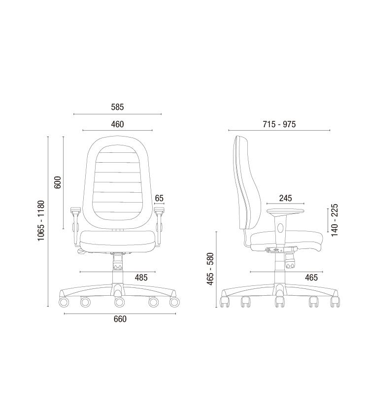 cavaletti startplus - Presidente Giratória / Relax / Braço SL / Base Aço com Capa