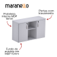 Armário Baixo Credenza 2 Portas 25mm - Fundo 15mm - 1196mm x 420mm x 735mm M25 MARANELLO