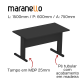 Mesa Reta Pé Tubular - MDP 25mm - 1500mm x 600mm x 750mm M25 MARANELLO
