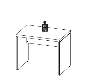 MESA RETANGULAR PÉ PAINEL 1200 x 600 CINZA
