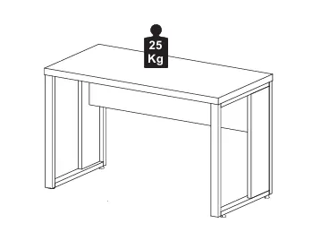MESA RETANGULAR PÉ QUADRO 1200 X 600 CINZA ALU