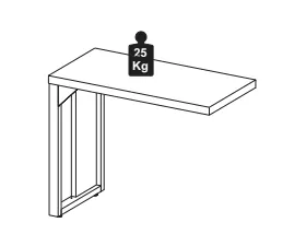 MESA AUXILIAR DINÂMICA PÉ QUADRO 900 X 450 CINZA ALU
