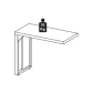 MESA AUXILIAR DINÂMICA PÉ QUADRO 900 X 450 CINZA ALU