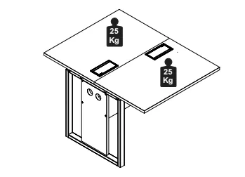PLATAFORMA DUPLA ACOPLAR PÉ QUADRO 1200 X 1200 CINZA ALU