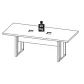 MESA DE REUNIÃO RETANGULAR PÉ QUADRO 2000 X 900 CINZA