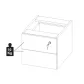 GAVETEIRO SUSPENSO 2 GAVETAS 330 X 400 CINZA
