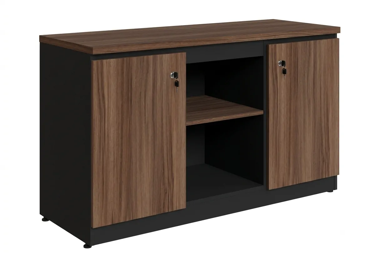 ARMÁRIO BAIXO CREDENZA 1200 X 450 MLG PRETO