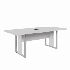 MESA REUNIÃO RETANGULAR PÉ QUADRO 2000 X 900 CINZA