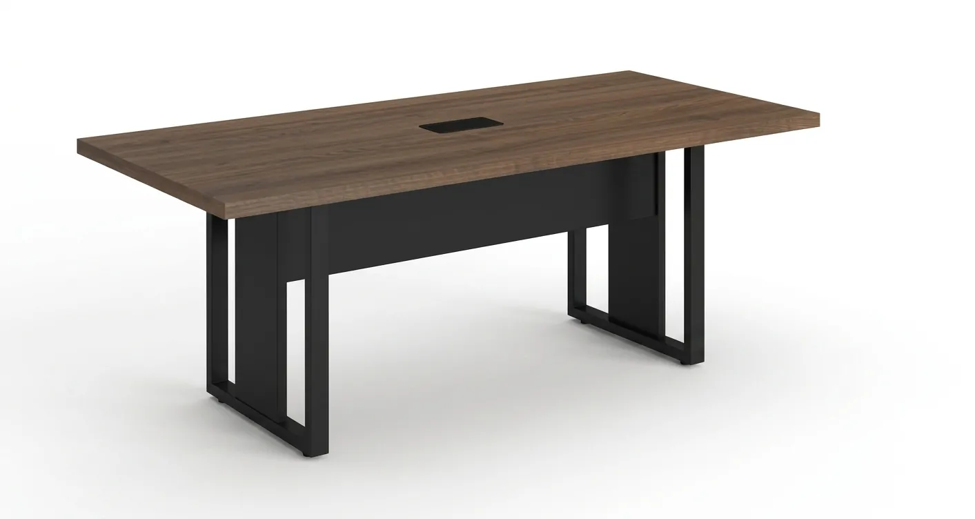 MESA REUNIÃO RETANGULAR PÉ QUADRO 2000 X 900 MLG PRETO