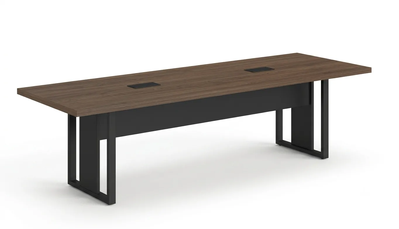 MESA REUNIÃO RETANGULAR PÉ QUADRO 2700 X 900 MLG PRETO